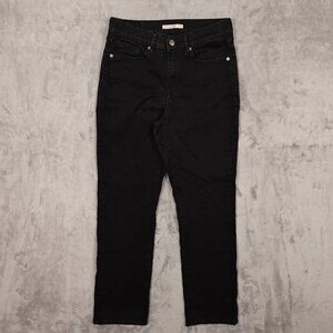Levi's jeans classic straight women's 8 black black tab‎